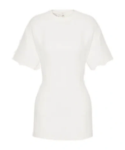 Valentino Crepe Couture Short-sleeve Minidress In White