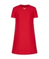 Valentino Crepe Couture Short-sleeved Mini Dress In Red
