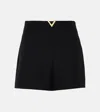 Valentino Vgold Crêpe Couture Miniskirt In Black