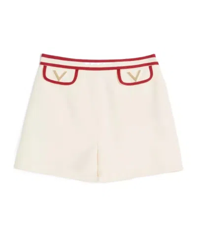 Valentino Crepe Couture Shorts In Multi
