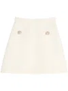 Valentino Solid Crepe Couture Skirt