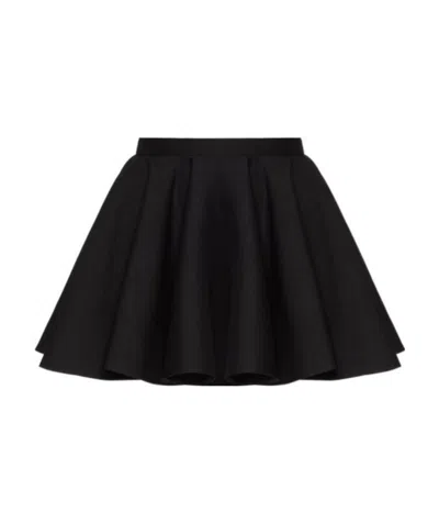 Valentino Crepe Couture Skirt In Black