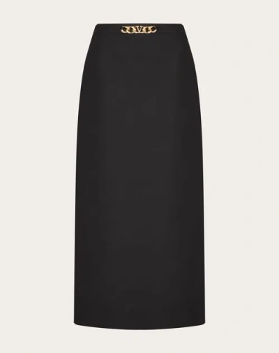 Valentino Crepe Couture Skirt Woman Black 48