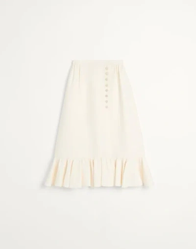 VALENTINO VALENTINO CREPE COUTURE SKIRT WOMAN IVORY 44