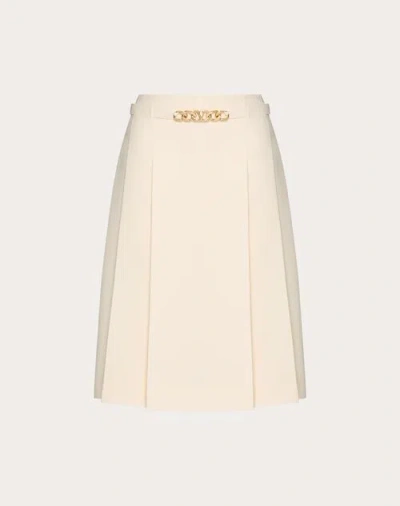 Valentino Crepe Couture Skirt Woman Ivory 48