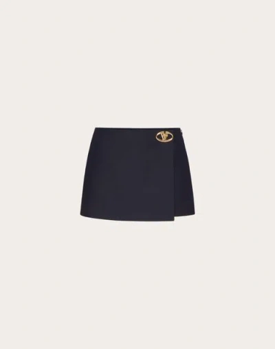 Valentino Crepe Couture Skirt Woman Navy 48