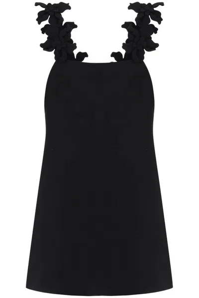 Valentino Crepe Couture Sleeveless Mini Dress In Black