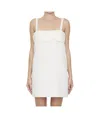 Valentino Crepe Couture Short Dress In White