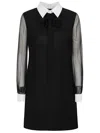Valentino Mini Smoking Dress In Ni Nero Bianco