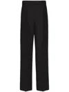 Valentino Crepe Couture Tailored Trousers In Black