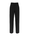 Valentino Crepe Couture Tailored Trousers In Black