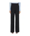 Valentino Crepe Couture Tailored Trousers In Black
