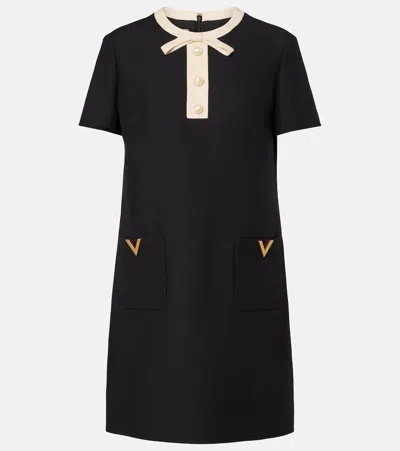 Valentino Minikleid Vgold Aus Crepe Couture In Black