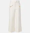 Valentino Crepe Couture Wide-leg Pants In White