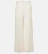 Valentino Womens Betulla Wide-leg Pressed-crease Wool Trousers In White