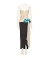 Valentino Womens Nero Betulla Polka-dot Strapless Asymmetric-hem Silk Midi Dress In Multi