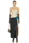 Valentino Womens Nero Betulla Polka-dot Strapless Asymmetric-hem Silk Midi Dress In Multi