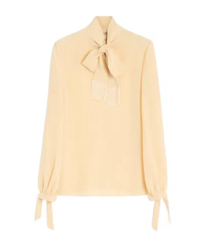Valentino Crepe De Chine Shirt In Birch