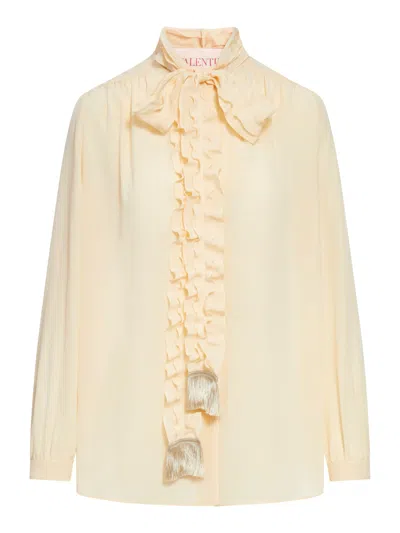 Valentino Crepe De Chine Shirt In Multicolor