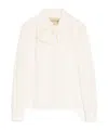 Valentino Crepe De Chine Shirt In White