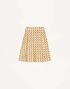 Valentino Crepe De Chine Skirt With Petit Charles Print Woman Birch/multicolour 38