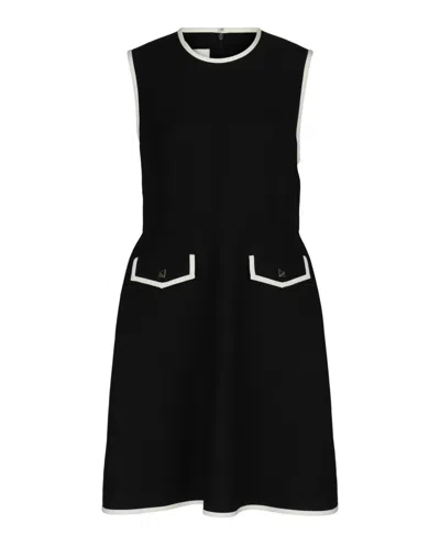 Valentino Crepe Mini Dress In Black