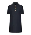 Valentino Short-sleeve Polo-collar Minidress In Navy
