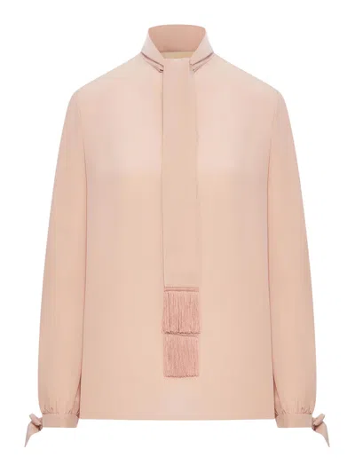 VALENTINO CREPE TOP WITH TRIPOLINE