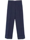 Valentino Crepe Trousers In Blue