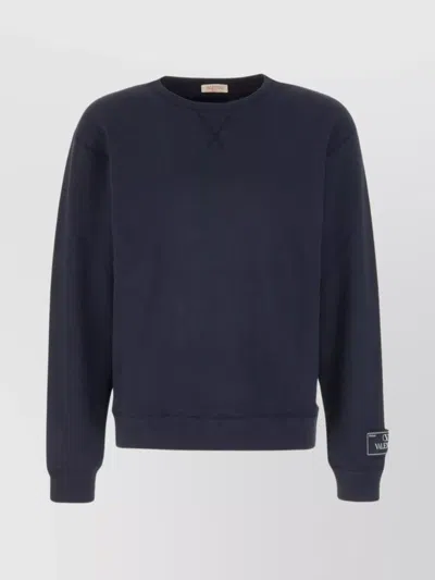 Valentino Crew Neck Cotton Sweatshirt In 598