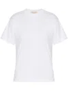 Valentino Crew-neck Cotton T-shirt In White