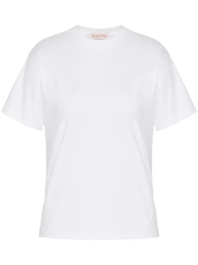 Valentino Crew-neck Cotton T-shirt In White