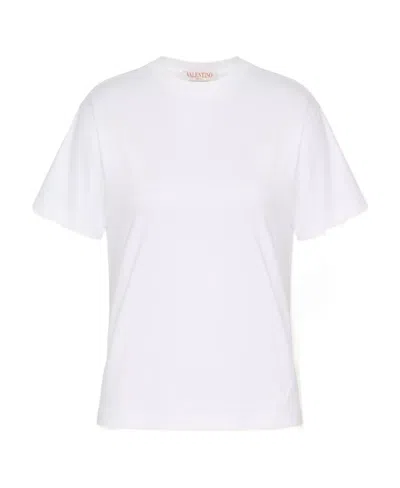 Valentino Crew-neck Cotton T-shirt In White