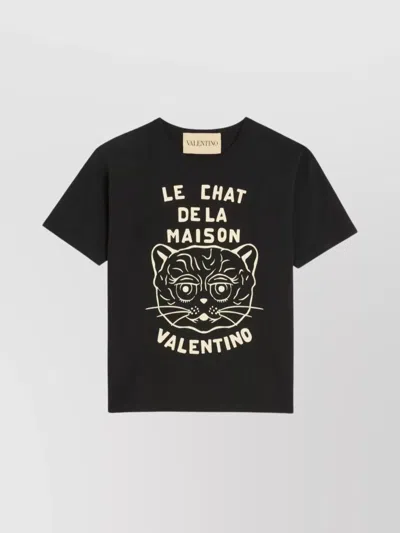 VALENTINO CREW NECK GRAPHIC PRINT SHORT SLEEVES
