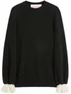 Valentino Crew Neck Jumper In Black