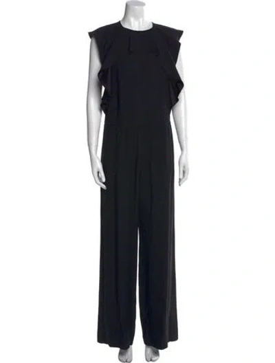 Pre-owned Valentino Crew Neck Jumpsuit In Black