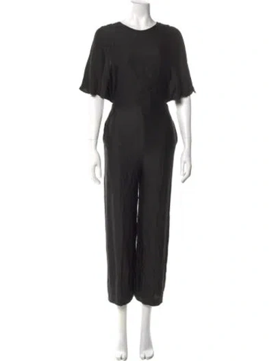 Pre-owned Valentino Crew Neck Jumpsuit In Black