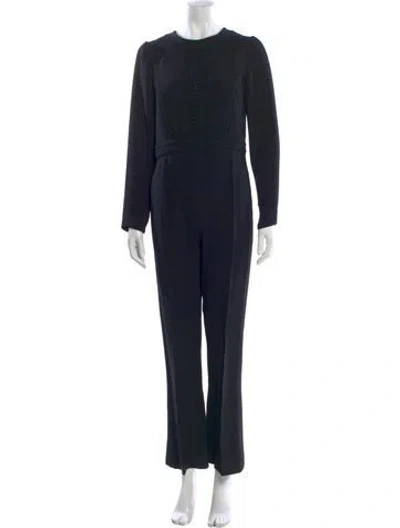 Pre-owned Valentino Crew Neck Jumpsuit In Black