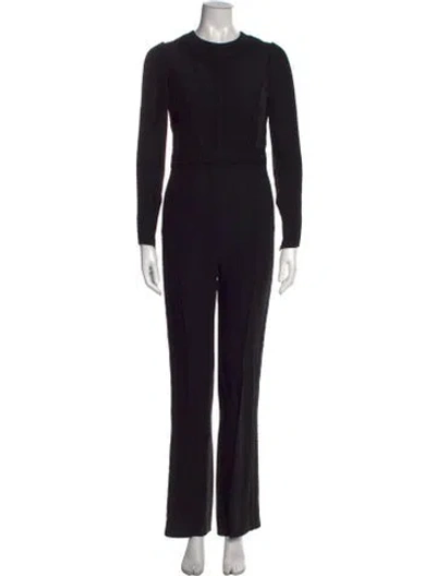 Pre-owned Valentino Crew Neck Jumpsuit In Black