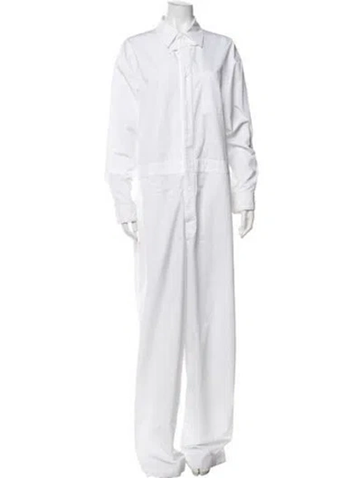 Pre-owned Valentino Crew Neck Jumpsuit W/ Tags In White