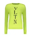 Valentino Crew Neck Long Sleeve Sweater In Green