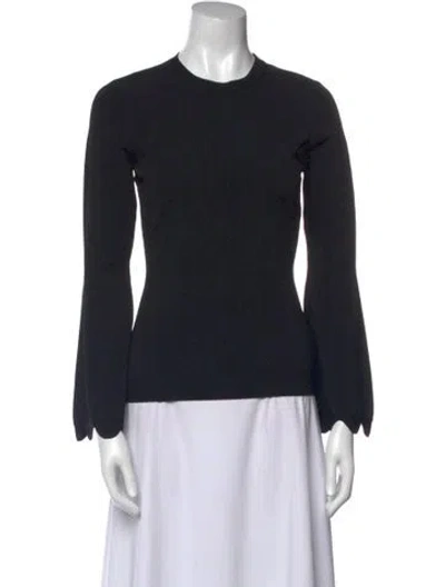 Pre-owned Valentino Crew Neck Long Sleeve Sweatshirt In Black