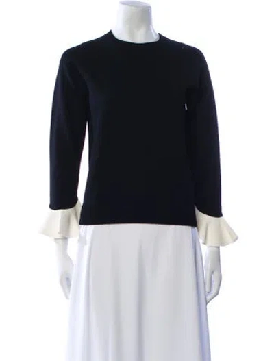 Pre-owned Valentino Crew Neck Long Sleeve Sweatshirt In Black