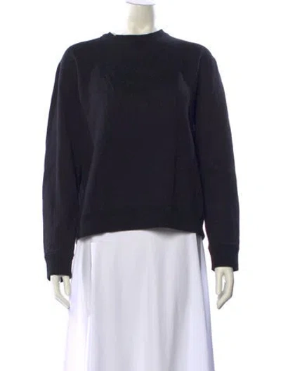 Pre-owned Valentino Crew Neck Long Sleeve Sweatshirt In Black
