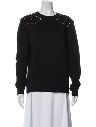 Pre-owned Valentino Crew Neck Long Sleeve Sweatshirt In Black