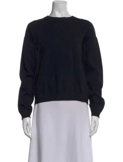 Pre-owned Valentino Crew Neck Long Sleeve Sweatshirt In Black