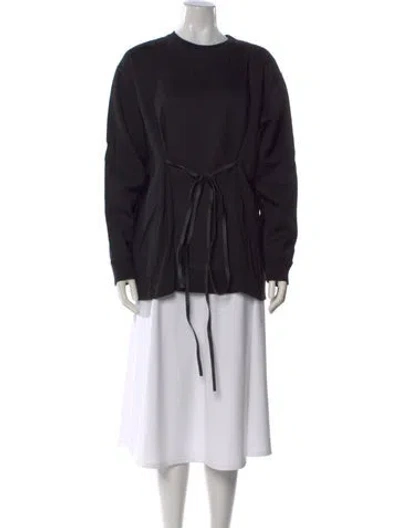 Pre-owned Valentino Crew Neck Long Sleeve Sweatshirt In Black