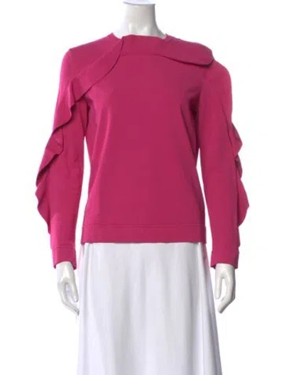 Pre-owned Valentino Crew Neck Long Sleeve Sweatshirt In Pink