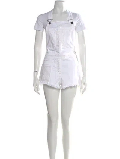 Pre-owned Valentino Crew Neck Overalls In White