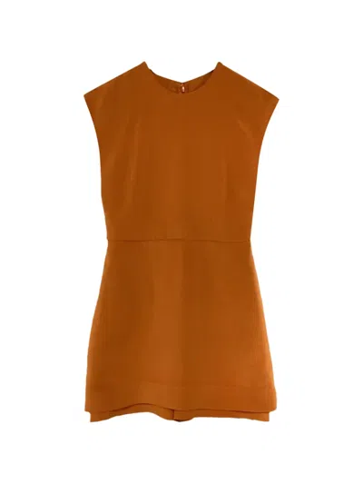 Pre-owned Valentino Crew-neck Romper In Orange